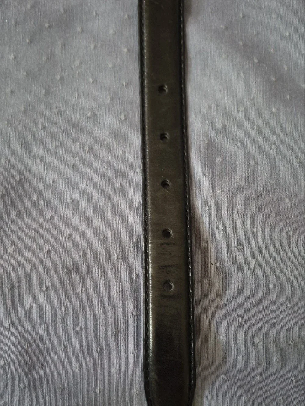 Fossil Black Leather Belt Decorative Studded Silver Tone Brass Buckle Womens M